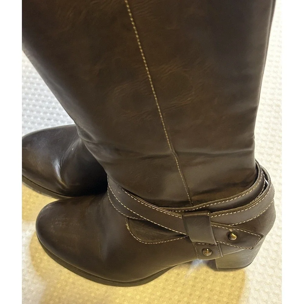 Natural‎ Soul by Naturalizer Size 8M Carolina Riding Knee High Boots - Brown